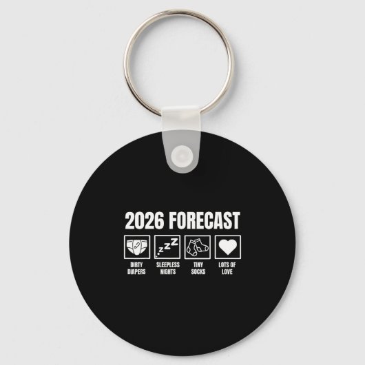 Porte-clés Bébé à venir bientôt 2026 Annonce de grossesse Pré (Recto)