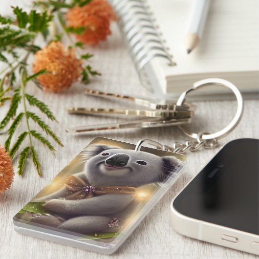Porte-clés Bébé adorable souriant Ours Koala (Devant droit)