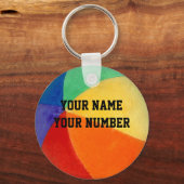 Porte-clés Bébé Ball ID Porte - clé Balise VOTRE NOM & Numéro (Recto)