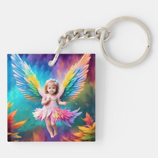Porte-clés Bébé Bébé Ange ailes Art-38424 (Dos)