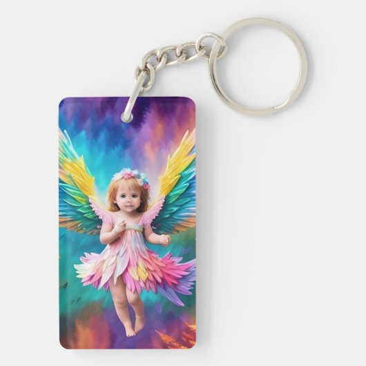 Porte-clés Bébé Bébé Ange ailes Art-38424 (Dos)
