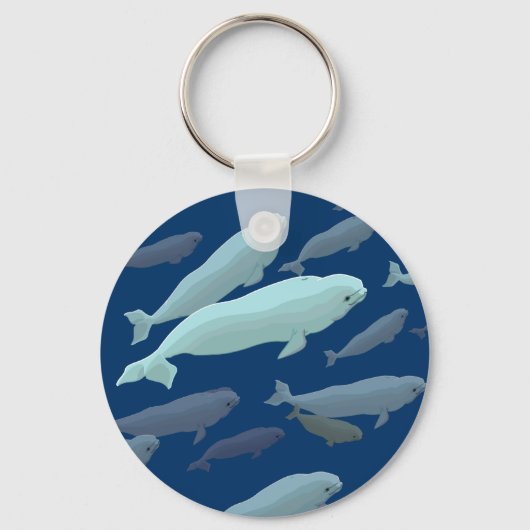 Porte-clés Bébé Beluga baleine Porte - clé baleine cadeaux d' (Recto)