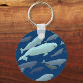 Porte-clés Bébé Beluga baleine Porte - clé baleine cadeaux d' (Recto)