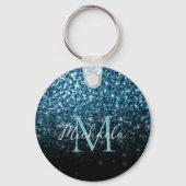 Porte-clés Bébé bleu clair faux parties scintillant scintille (Recto)