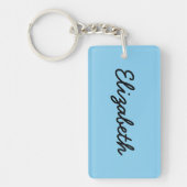 Porte-clés Bébé bleu couleur solide (Devant)