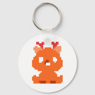 Porte-clés Bébé cerf pixelisé mignon