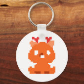 Porte-clés Bébé cerf pixelisé mignon (Recto)