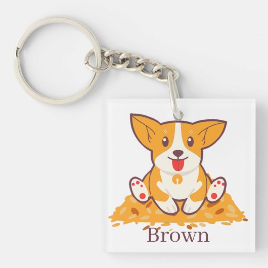 Porte-clés Bébé Combo simple Bon thanksgiving mignon (Devant)