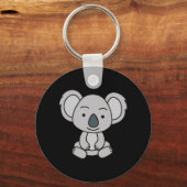 Porte-clés Bébé Cute Koala Avec Le Sourire Assis (Recto)