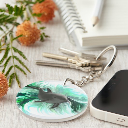Porte-clés Bébé dauphin (Devant droit)