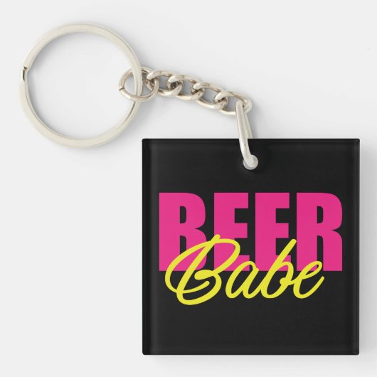Porte-clés Bébé de bière drôle (Devant)