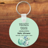 Porte-clés Bébé dinosaure mignon avec sa douche pour bébé œuf (Recto)
