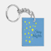 Porte-clés Bébé doux Picton Bleu avec étoiles d'or (Devant gauche)