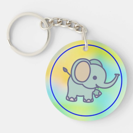 Porte-clés Bébé éléphant mignon dessin animé-47767 (Devant)