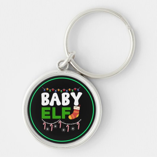 Porte-clés Bébé Elfe Noël Conception de vacances-84608 (Devant)