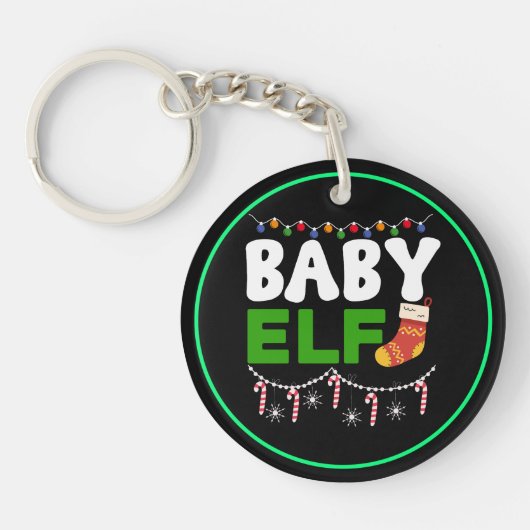 Porte-clés Bébé Elfe Noël Design de vacances-84608 (Devant)