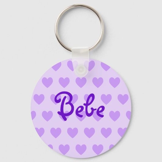 Porte-clés Bebe en violet (Recto)