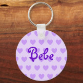 Porte-clés Bebe en violet (Recto)