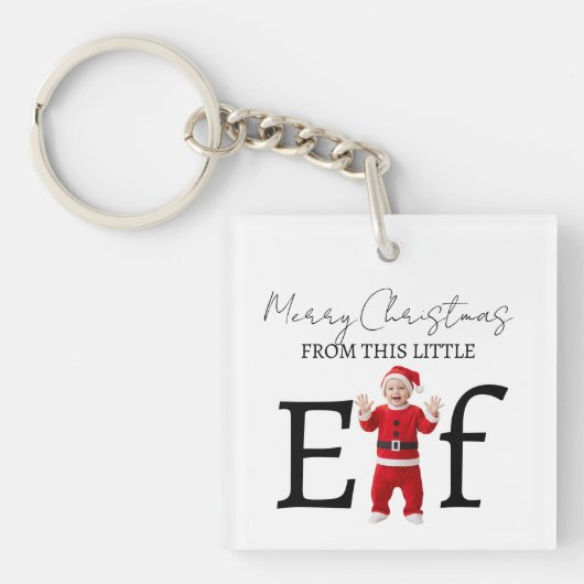 Porte-clés Bébé Enfant de Noël Elfe Vacances  (Devant)