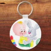 Porte-clés Bébé et lapin (Recto)