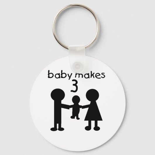 Porte-clés Bébé Fait Trois (Recto)