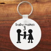 Porte-clés Bébé Fait Trois (Recto)