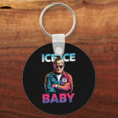 Porte-clés Bébé glace glace rétro drôle trump Bébé glace glac (Recto)