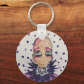 Porte-clés Bébé glamour en violet (Recto)