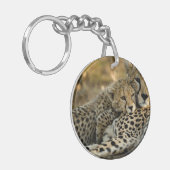 Porte-clés Bébé guépard câlinant sa mère (Devant gauche)