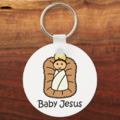 Porte-clés Bébé Jésus Dans Un Manger (Recto)