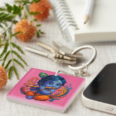 Porte-clés Bébé Krishna avec Flûte - Vibes de paix | 3D dynam (Devant Droit)