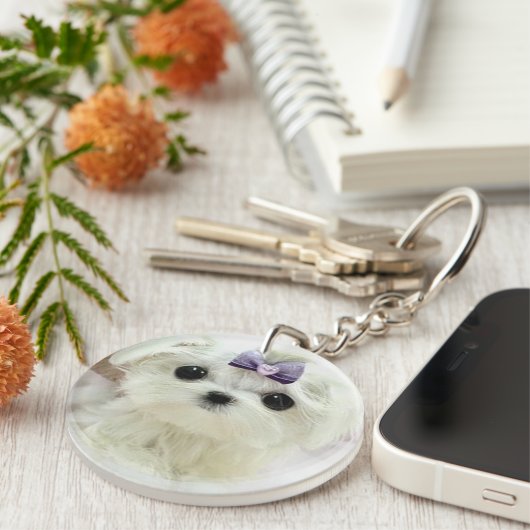 Porte-clés Bébé maltais (Devant droit)