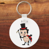 Porte-clés Bébé mignon avec chapeau et dessin animé de cravat (Recto)