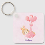 Porte-clés Bébé mignon dans une couverture de coeur (Recto)