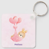 Porte-clés Bébé mignon dans une couverture de coeur (Dos)