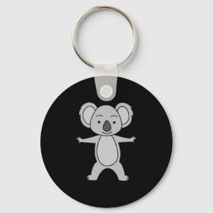Porte-clés Bébé mignon Koala Avec Un Sourire Debout
