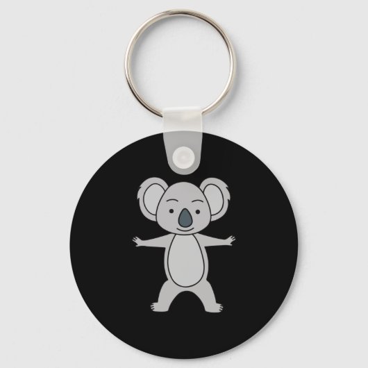 Porte-clés Bébé mignon Koala Avec Un Sourire Debout (Recto)