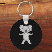 Porte-clés Bébé mignon Koala Avec Un Sourire Debout (Recto)