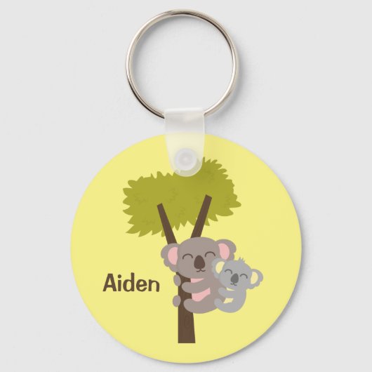 Porte-clés Bébé mignon Koala Ours et maman pour les enfants (Recto)