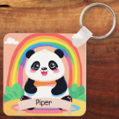 Porte-clés Bébé mignon Panda arc-en-ciel (Verso)