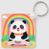 Porte-clés Bébé mignon Panda arc-en-ciel (Dos)
