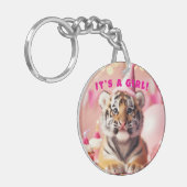 Porte-clés Bébé mignon Révéler fille rose bébé Tiger (Devant gauche)