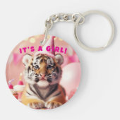Porte-clés Bébé mignon Révéler fille rose bébé Tiger (Dos)