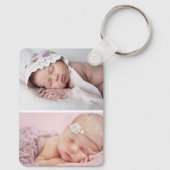 Porte-clés Bébé Multi Photo avec nom (Verso)