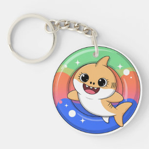 Porte-clés Bébé Requin Mignon Avec Flotteur Enfants