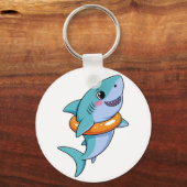 Porte-clés Bébé Requin Mignon Avec Flotteur | Enfants (Verso)