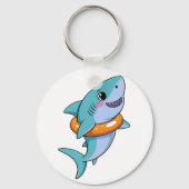 Porte-clés Bébé Requin Mignon Avec Flotteur | Enfants (Verso)