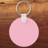 Porte-clés Bébé rose couleur solide (Verso)
