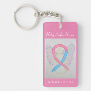 Porte-clés Bébé Safe Haven Sensibilisation Ruban Angel Porte