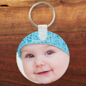 Porte-clés Bébé | télécharger photo ajouter nom et date | PER (Recto)